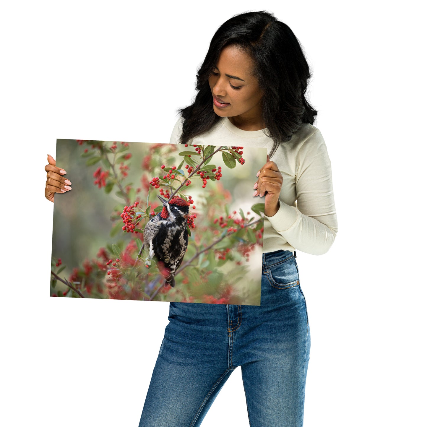 Red Naped Sapsucker by Leslie Leathers Photography | Poster