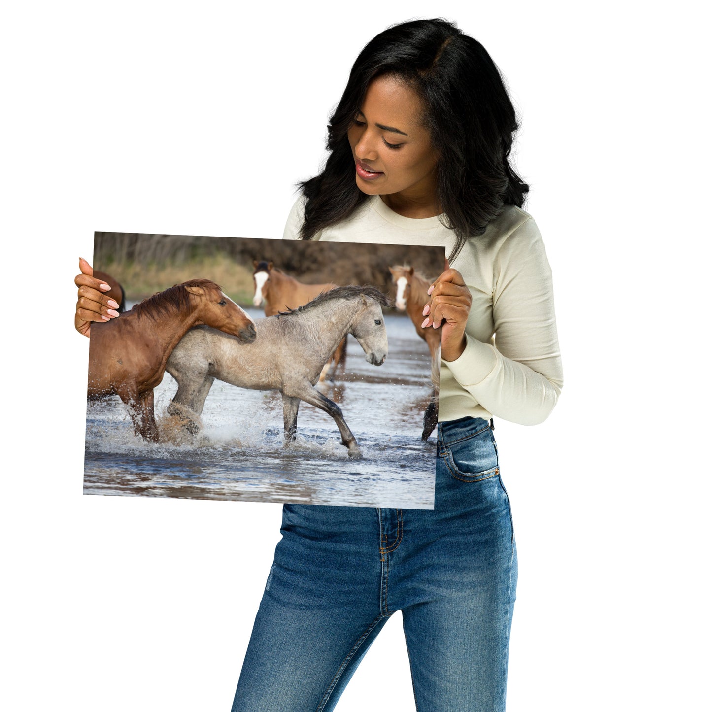 Wild Mustangs by Leslie Leathers Photography | Poster