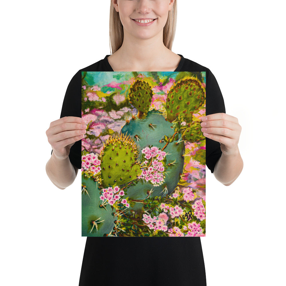 The Pink Floweret Rug | Poster Print