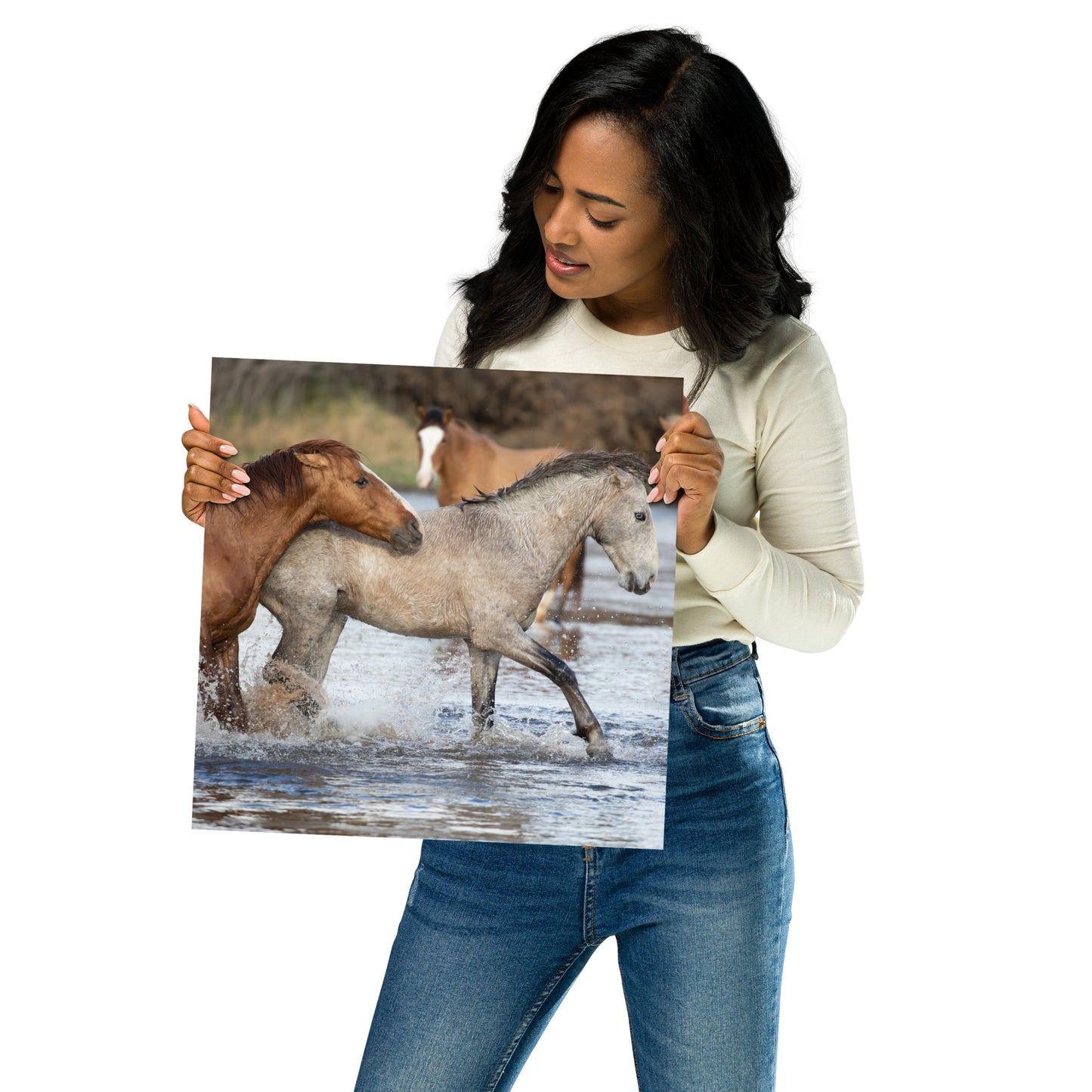 Wild Mustangs by Leslie Leathers Photography | Poster