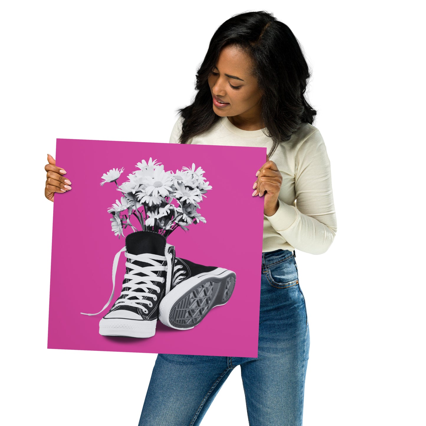 A Converse-ation by Enrique Aldana - Pink | Poster