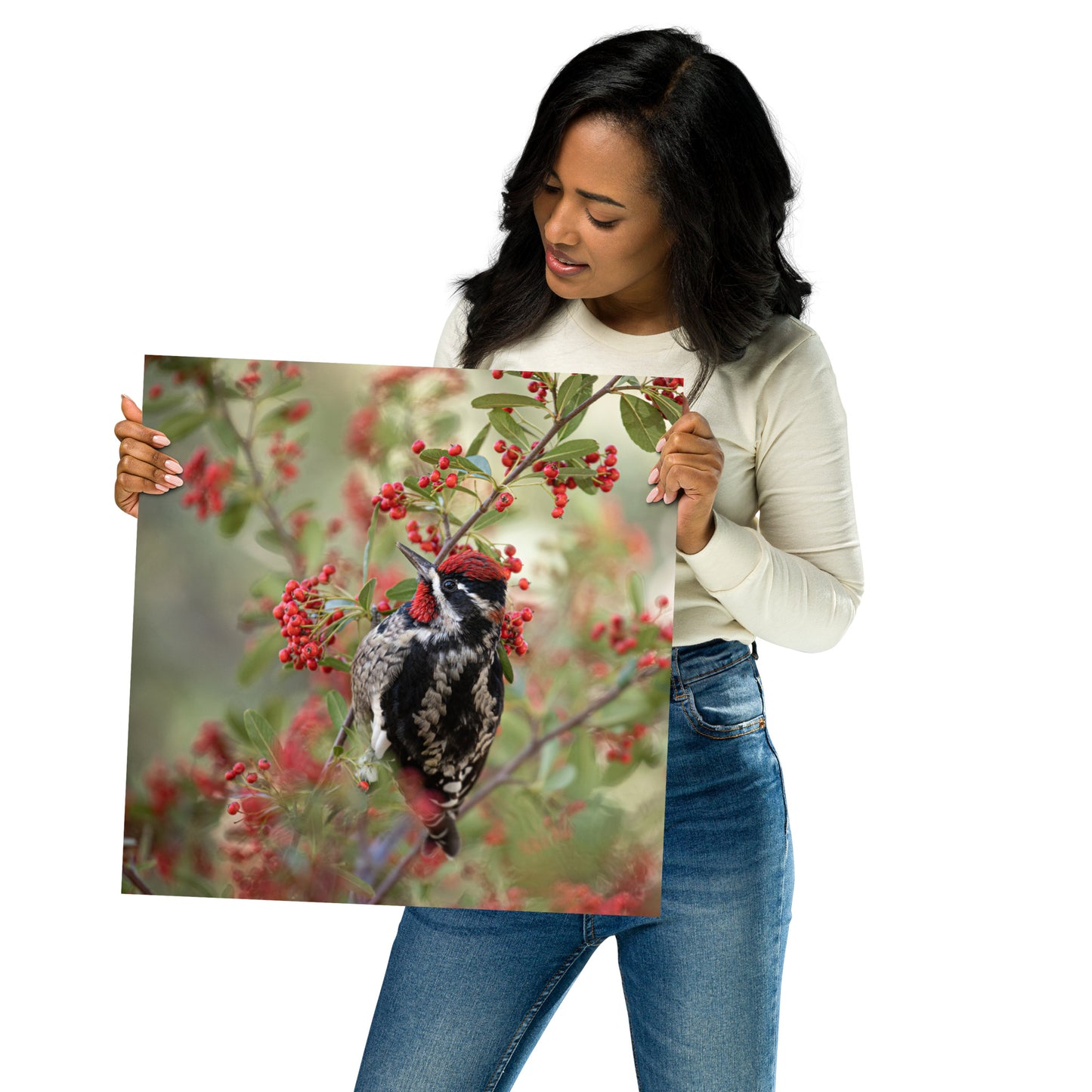 Red Naped Sapsucker by Leslie Leathers Photography | Poster