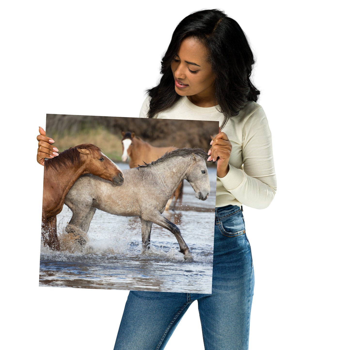 Wild Mustangs by Leslie Leathers Photography | Poster