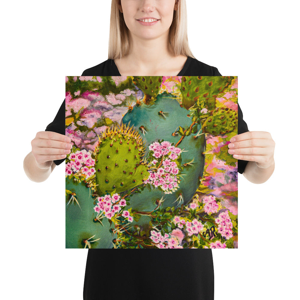 The Pink Floweret Rug | Poster Print