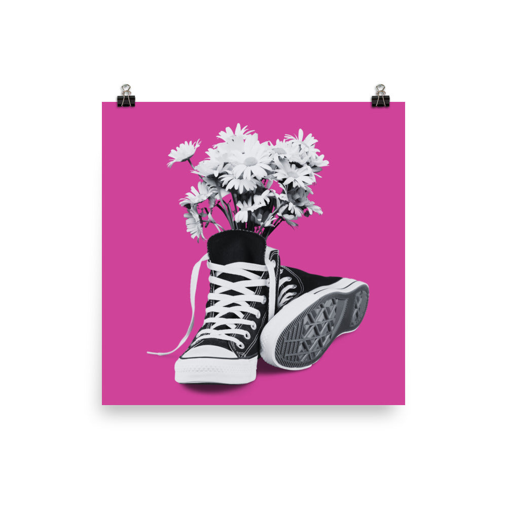 A Converse-ation by Enrique Aldana - Pink | Poster