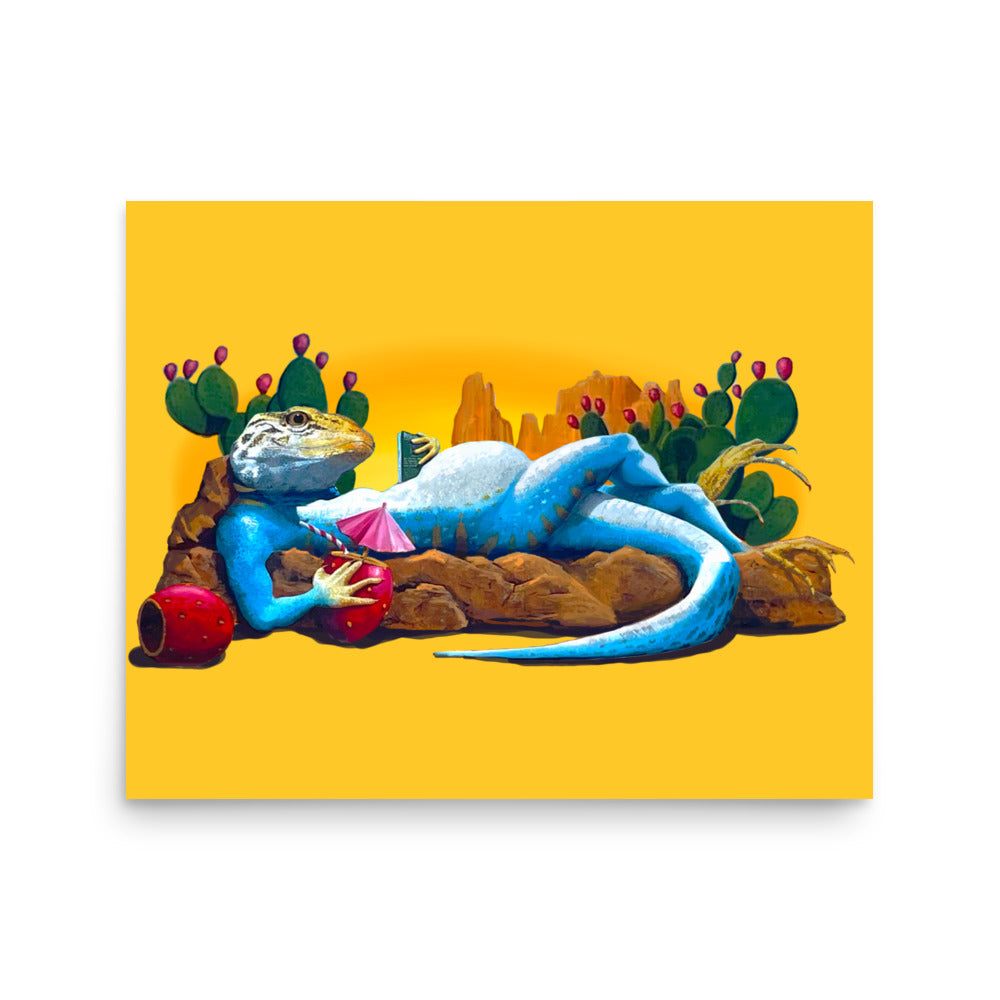 Loungin' Lizard Mural by Joe Pagac | Poster