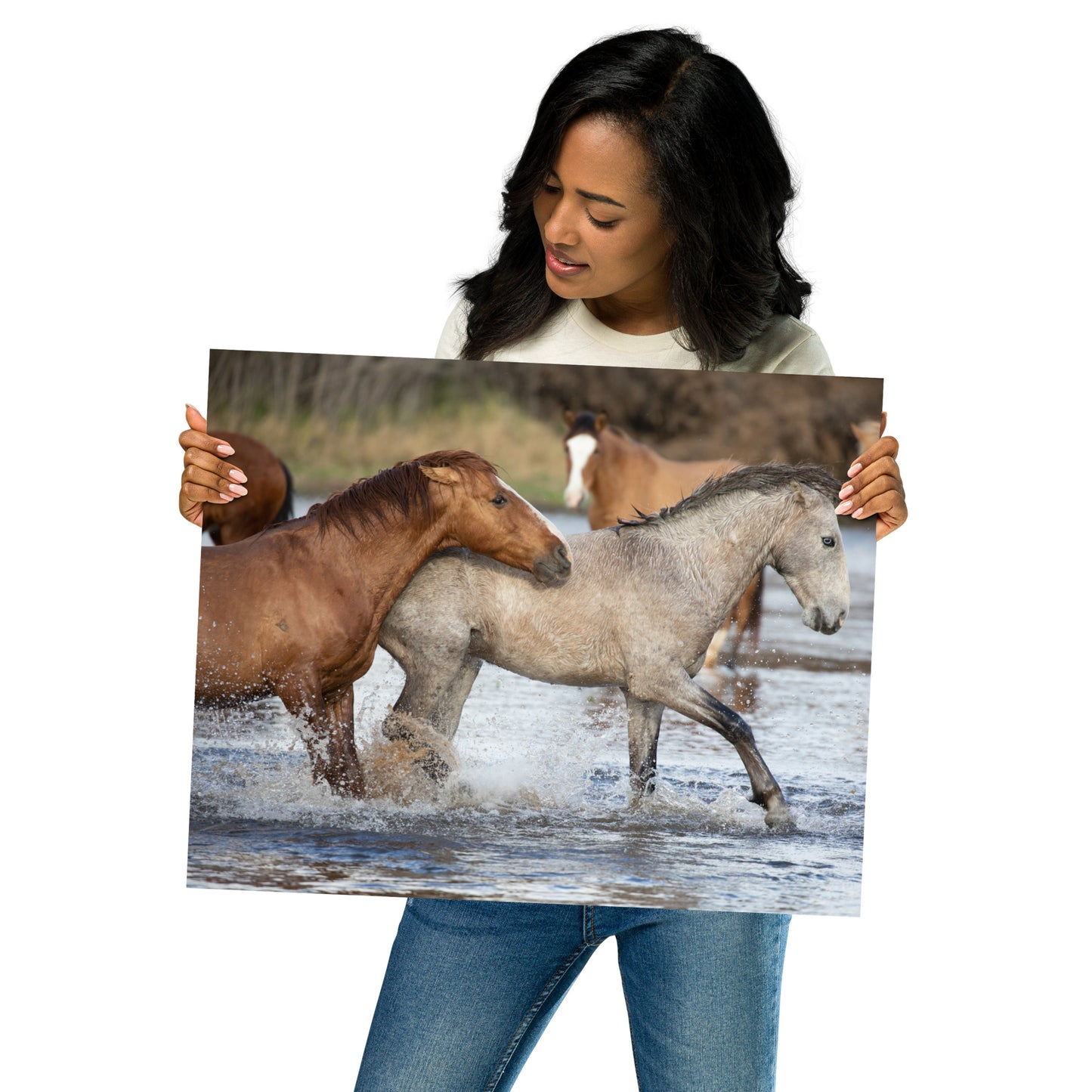 Wild Mustangs by Leslie Leathers Photography | Poster