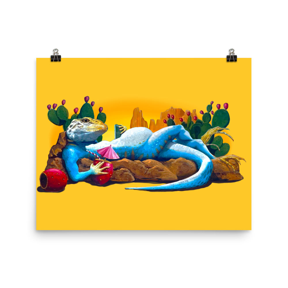 Loungin' Lizard Mural by Joe Pagac | Poster