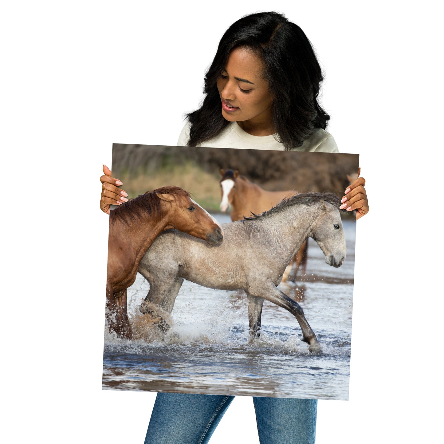 Wild Mustangs by Leslie Leathers Photography | Poster