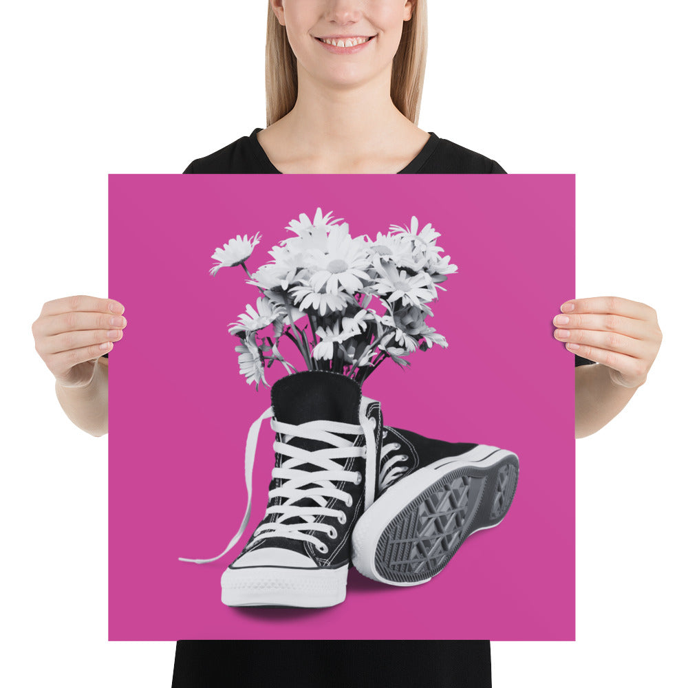 A Converse-ation by Enrique Aldana - Pink | Poster