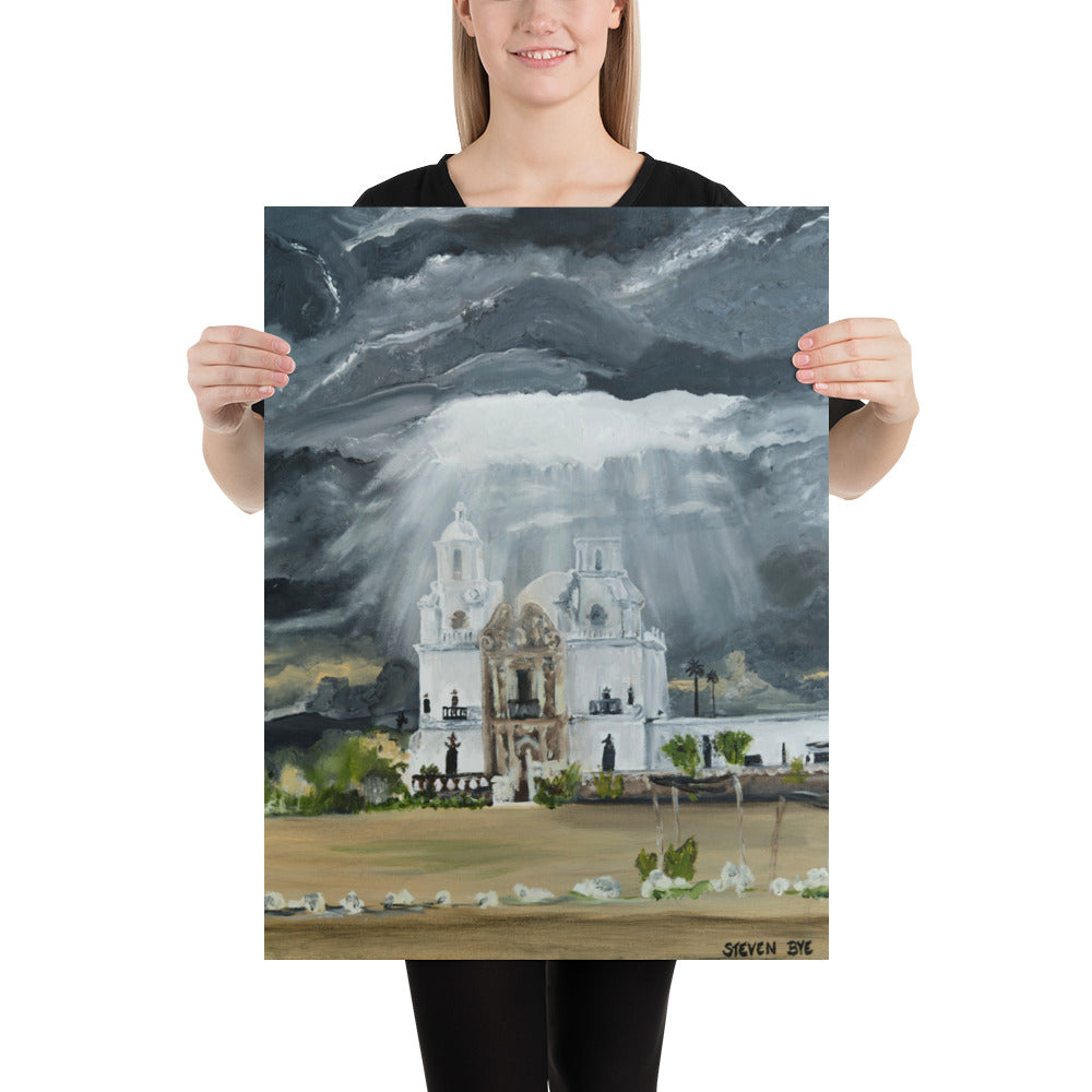 Heaven Opens Over San Xavier by Steven Bye | Poster