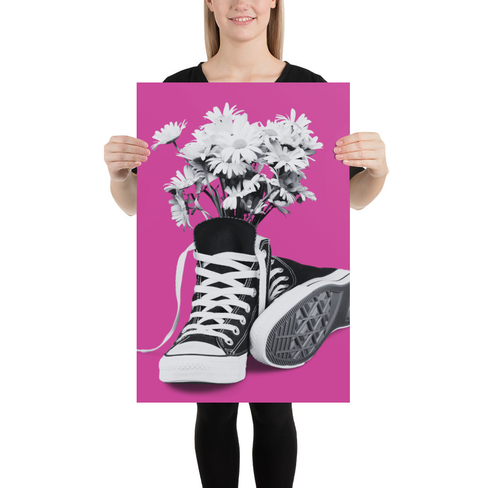 A Converse-ation by Enrique Aldana - Pink | Poster