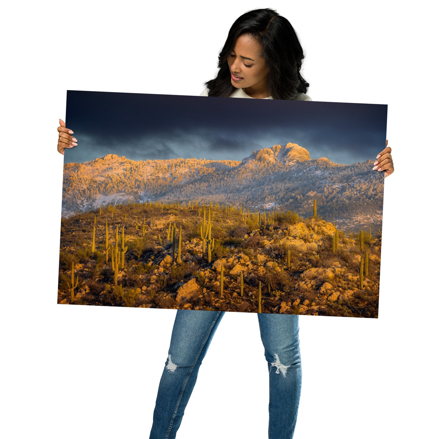 Rincon Mountain Snow by Sean Parker Photography | Poster