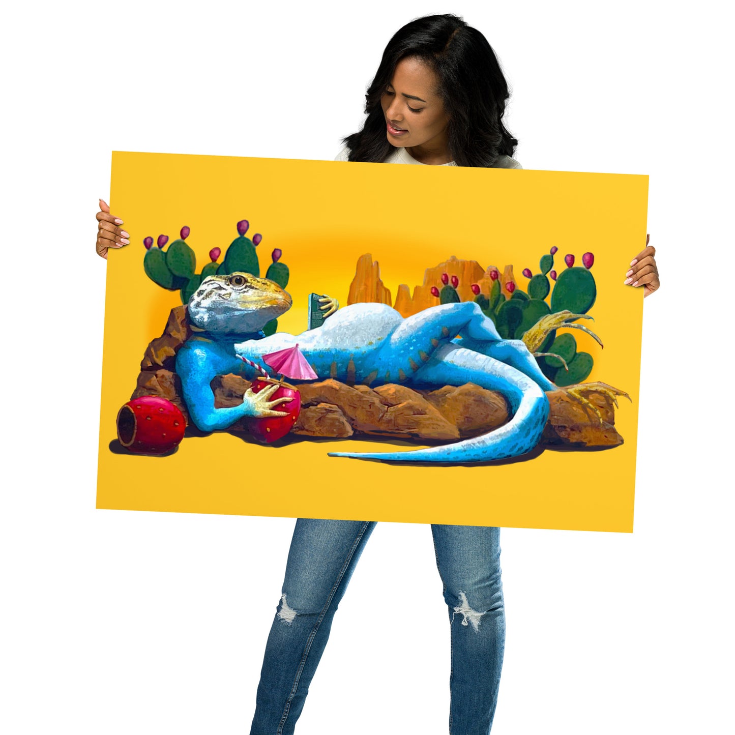 Loungin' Lizard Mural by Joe Pagac | Poster