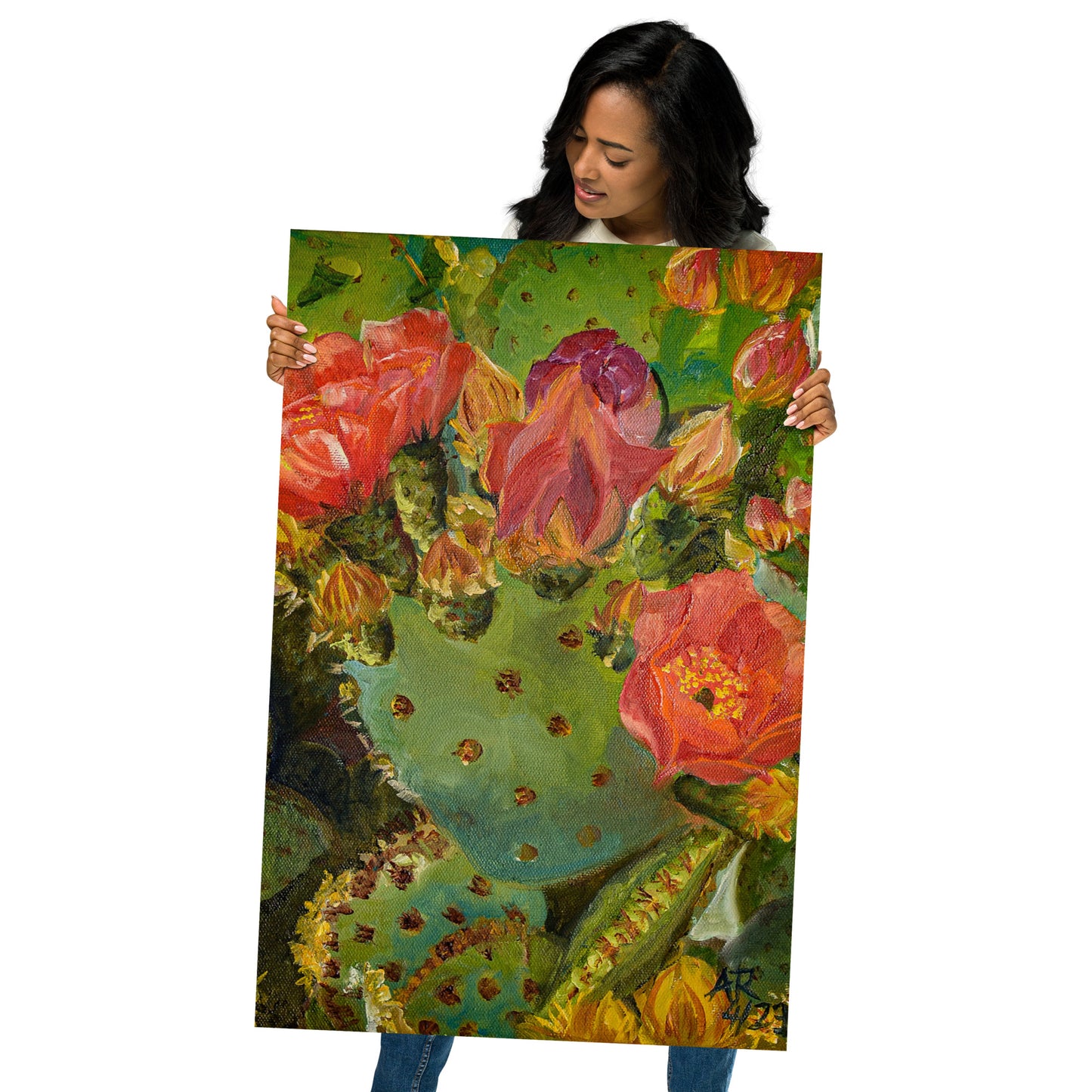 Blooming Opuntia by Andrea Rodriguez | Poster