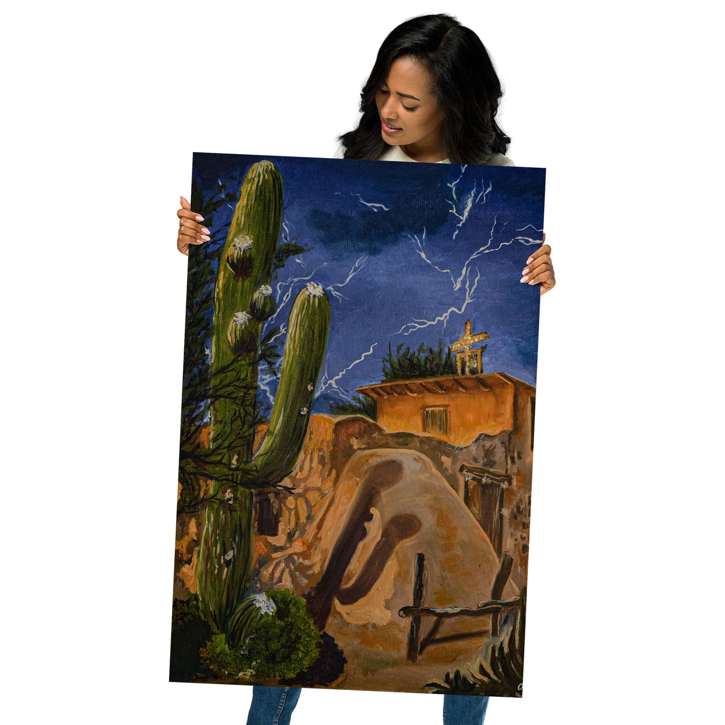 Degrazia Chapel Night Sky by Andrea Rodriguez | Poster