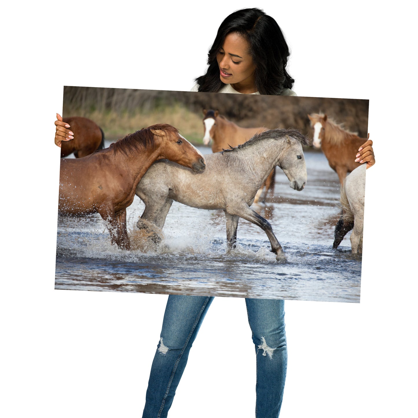 Wild Mustangs by Leslie Leathers Photography | Poster