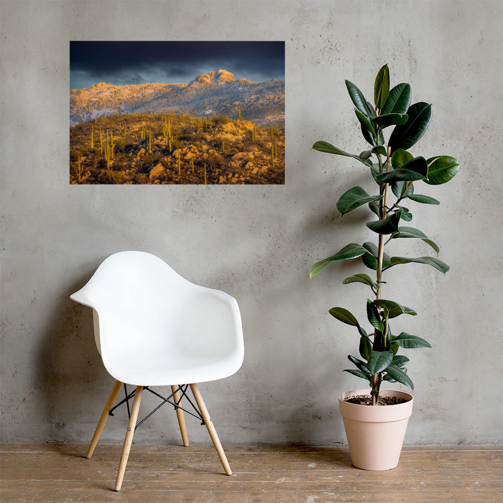 Rincon Mountain Snow by Sean Parker Photography | Poster