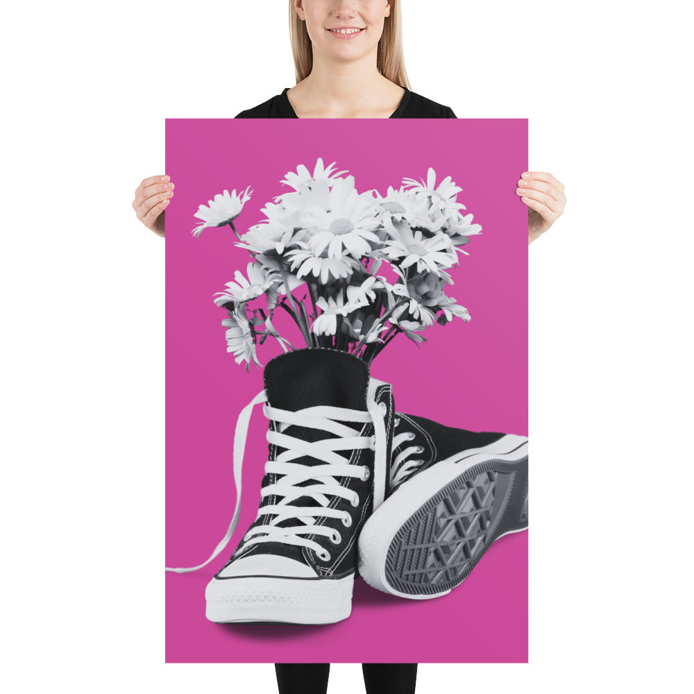 A Converse-ation by Enrique Aldana - Pink | Poster