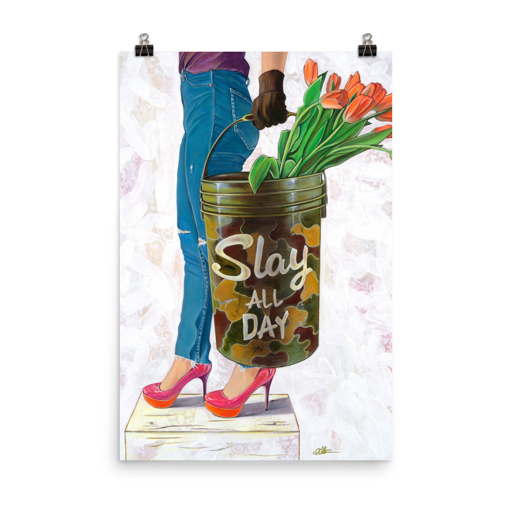 Slaying the Day by Kathleen Arthur | Poster