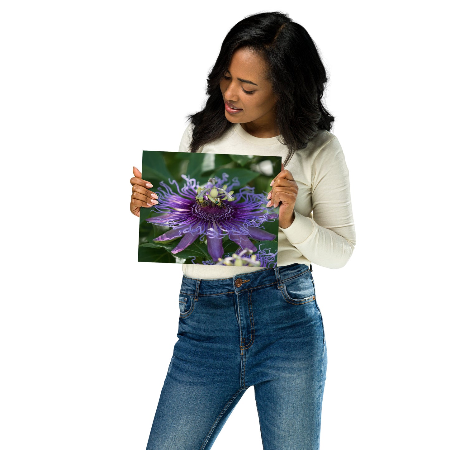 Purple Passion Flower by Leslie Leathers Photography |  Poster