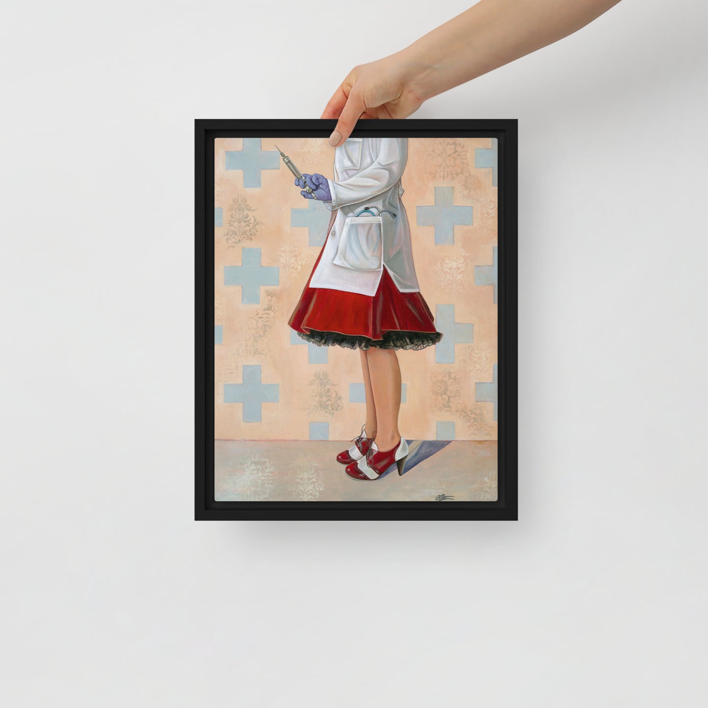 A Shot in the Arm by Kathleen Arthur | Framed canvas