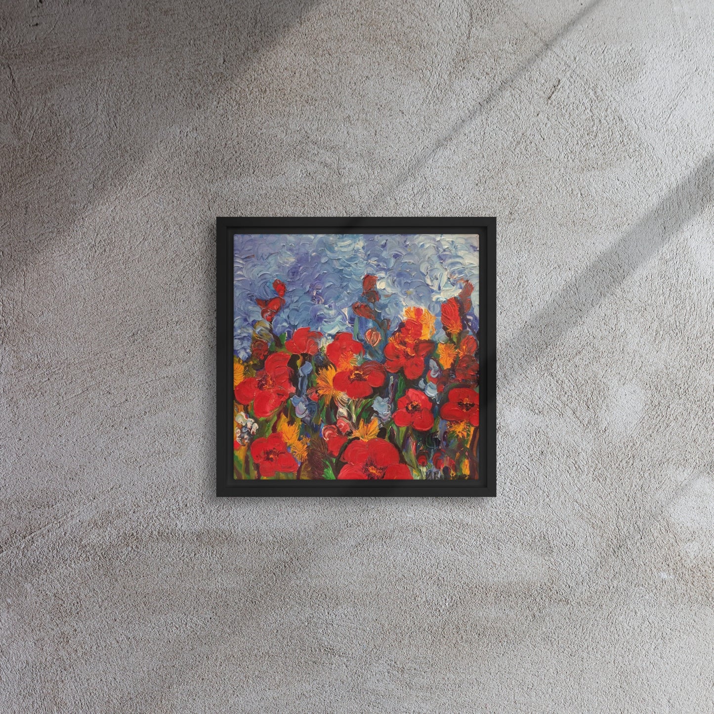 Field Of Poppies by Andrea Rodriguez | Framed Canvas