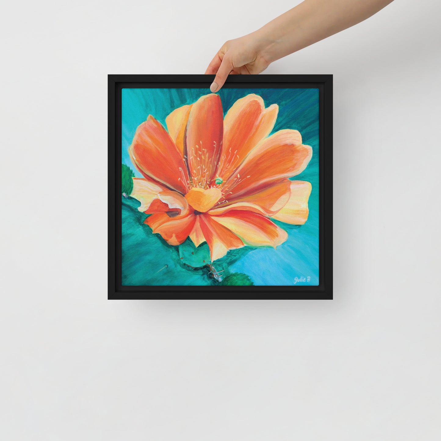 Desert Flower by Julie Bonner | Framed canvas