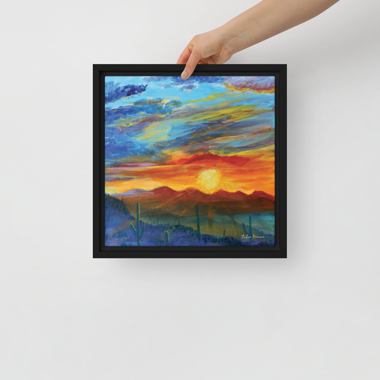 Tucson Evening by Julie Bonner | Framed canvas