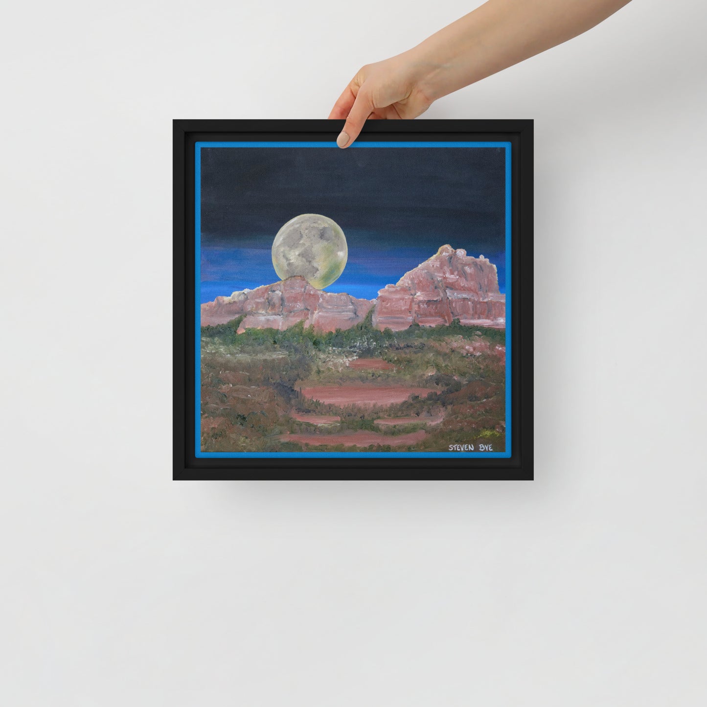 Supermoon by Steven Bye | Framed canvas