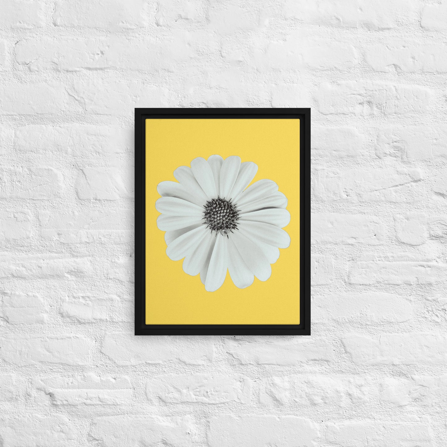 Loves Me Loves Me Not by Enrique Aldana - Yellow | Framed canvas