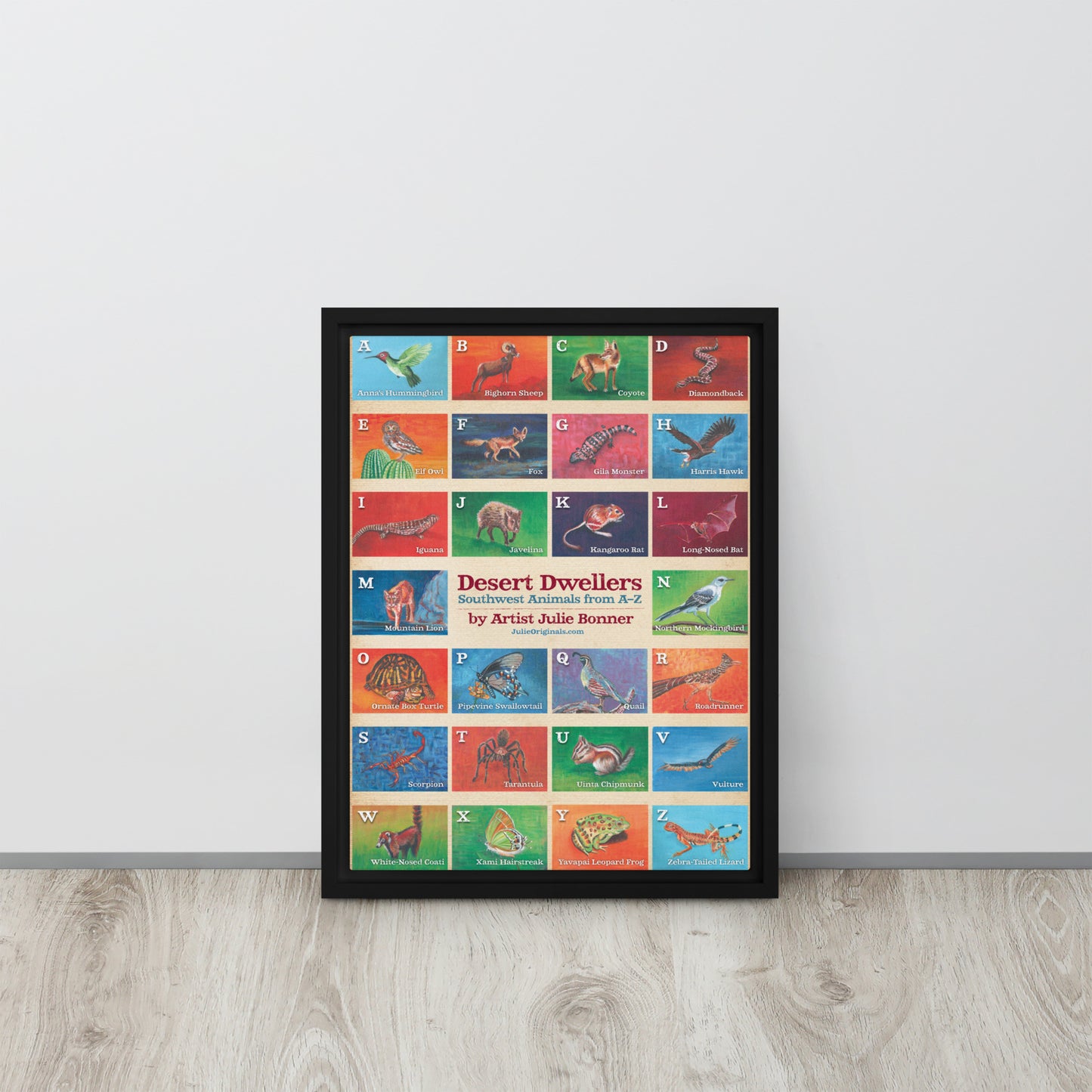 Desert Dwellers by Julie Bonner | Framed Canvas Print