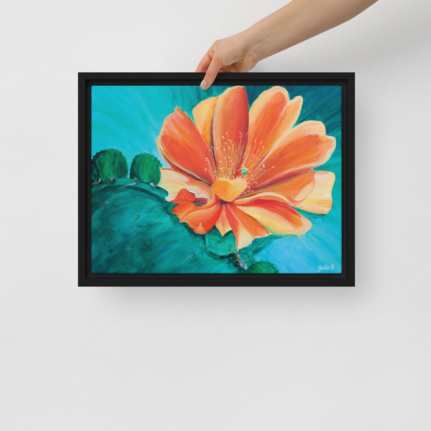 Desert Flower by Julie Bonner | Framed canvas