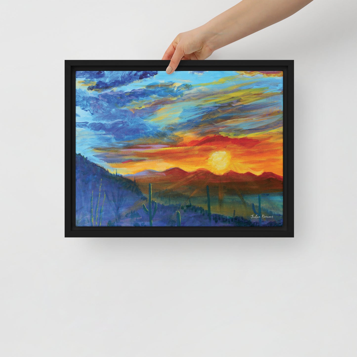 Tucson Evening by Julie Bonner | Framed canvas