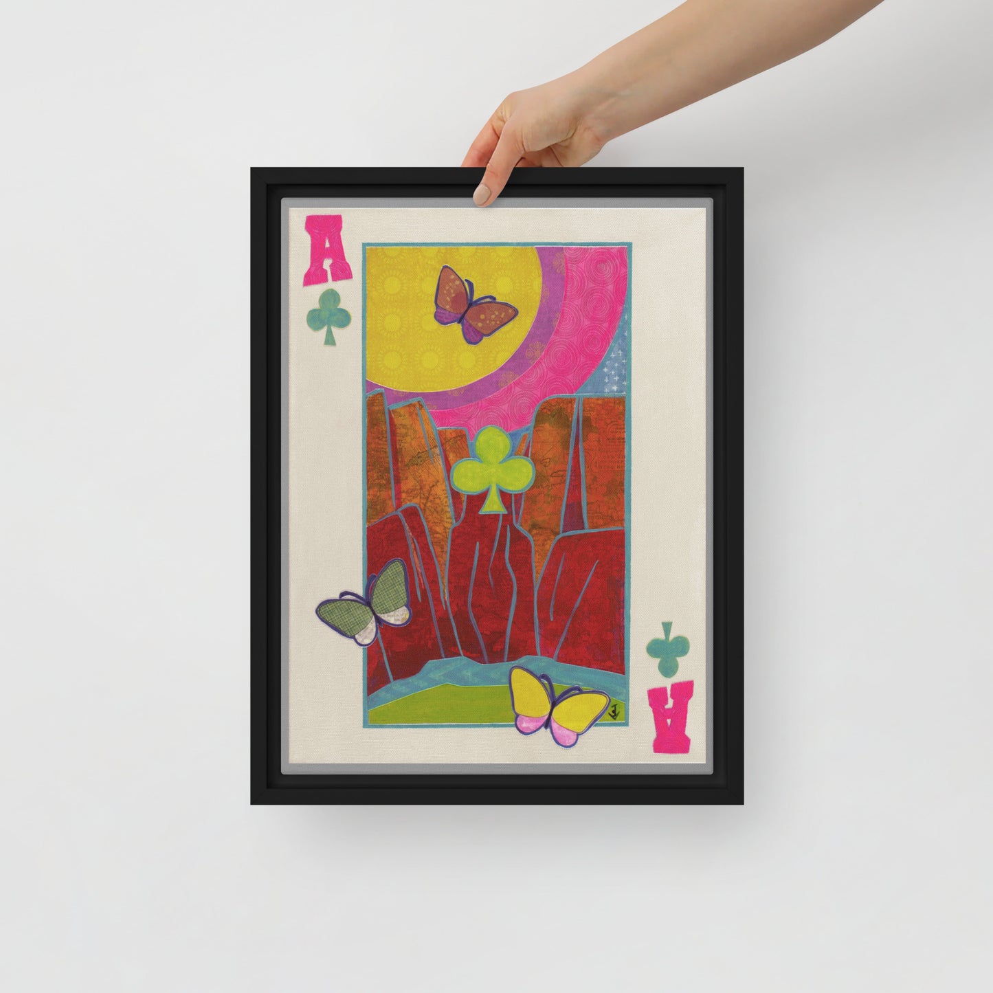 Ace of Clubs by Suzanne Villella | Framed canvas