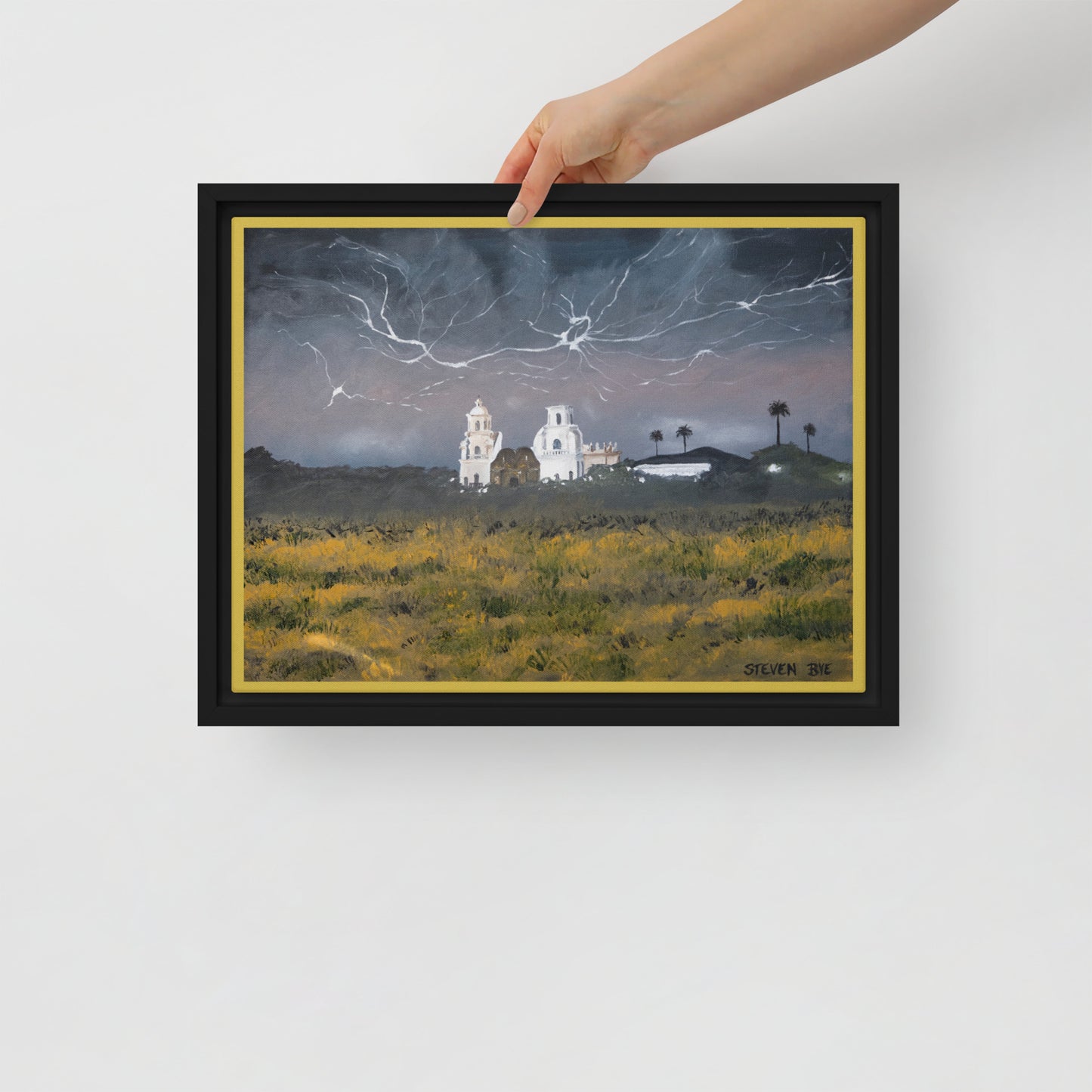 Lightning Strikes by Steven Bye | Framed canvas