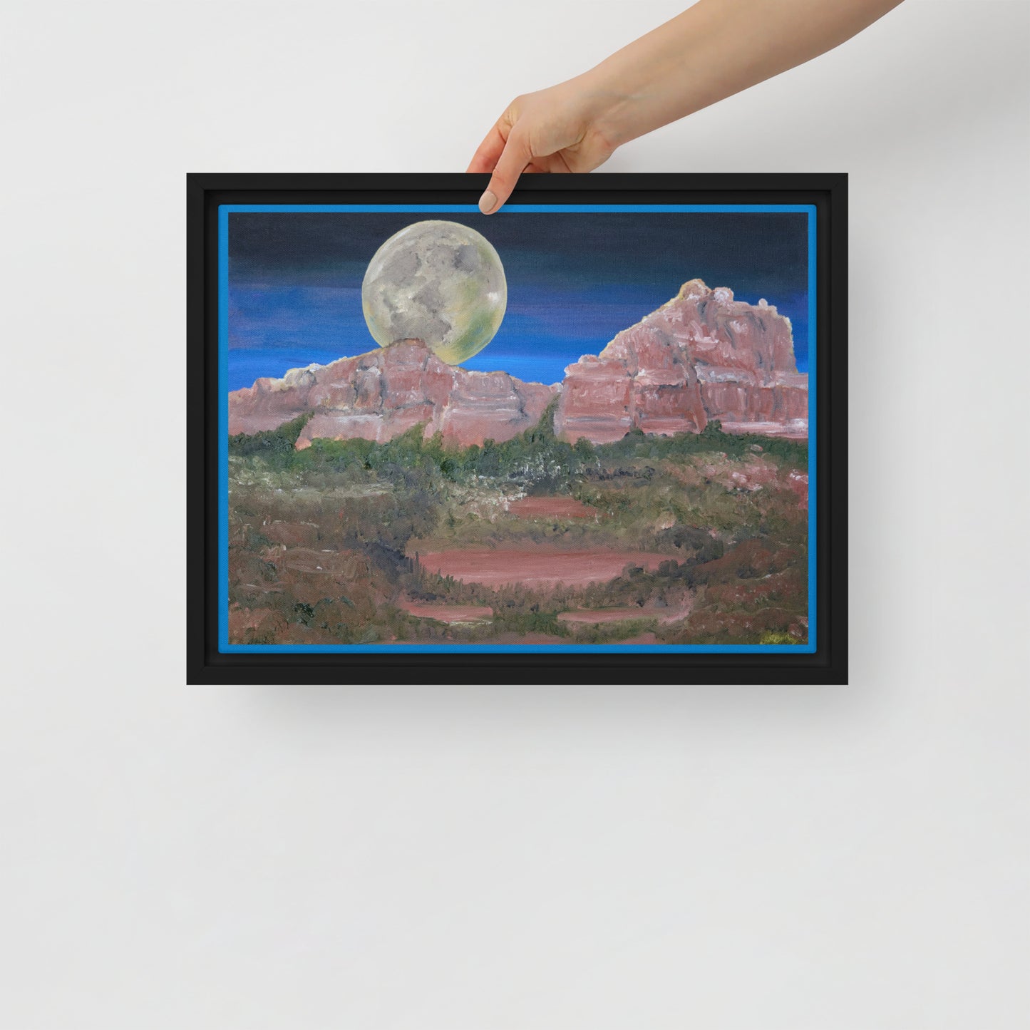 Supermoon by Steven Bye | Framed canvas