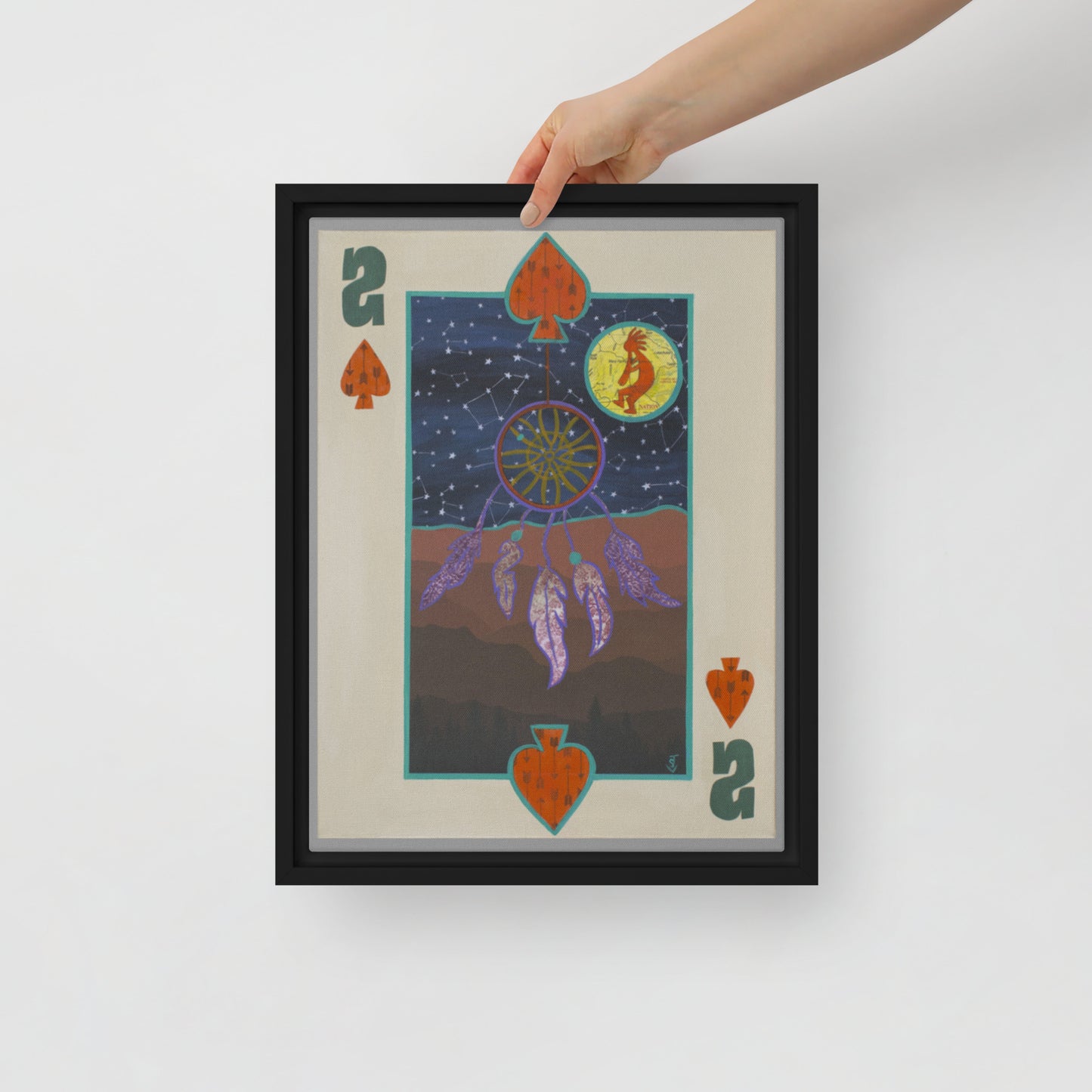 Two of Spades by Suzanne Villella | Framed canvas