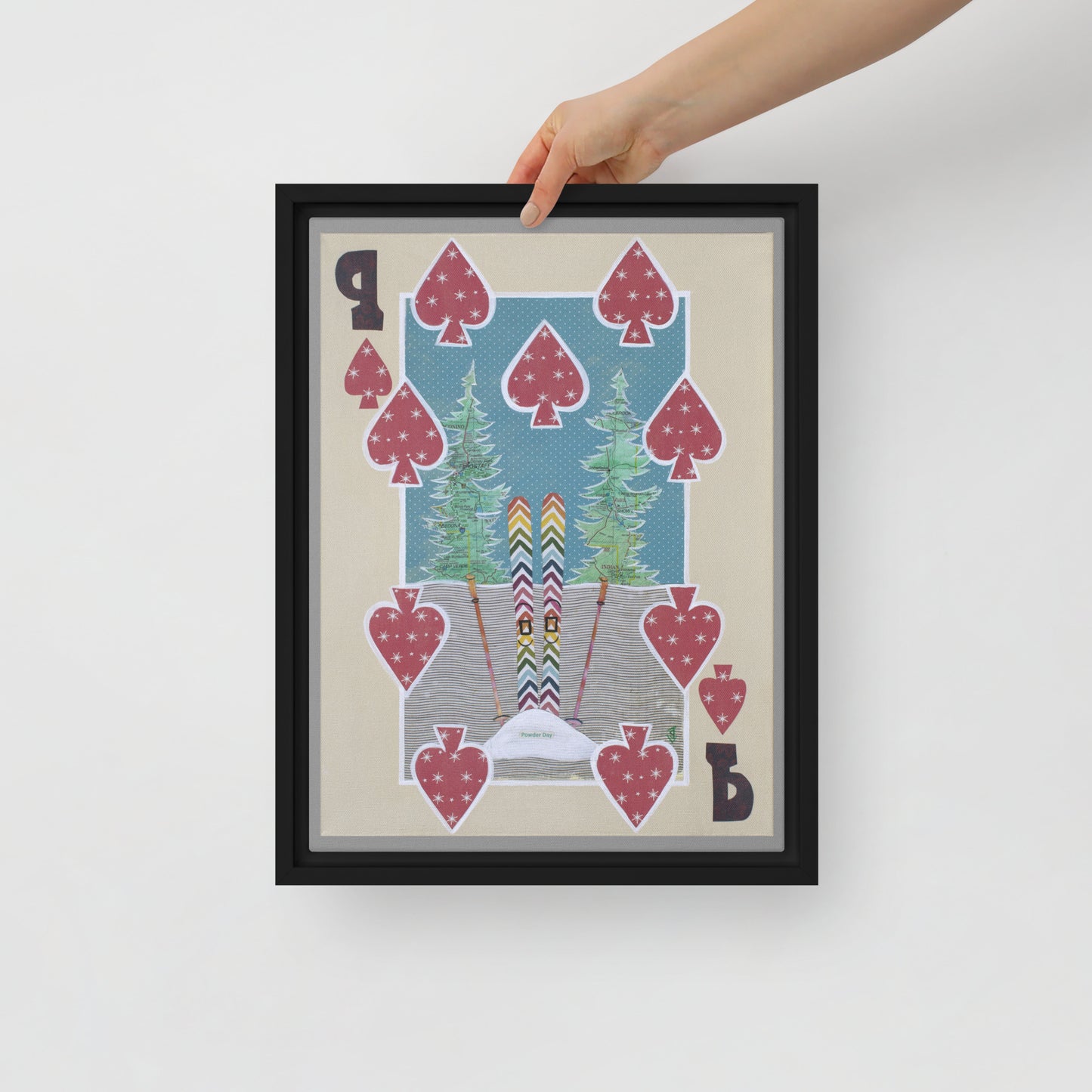 Nine of Spades by Suzanne Villella | Framed canvas