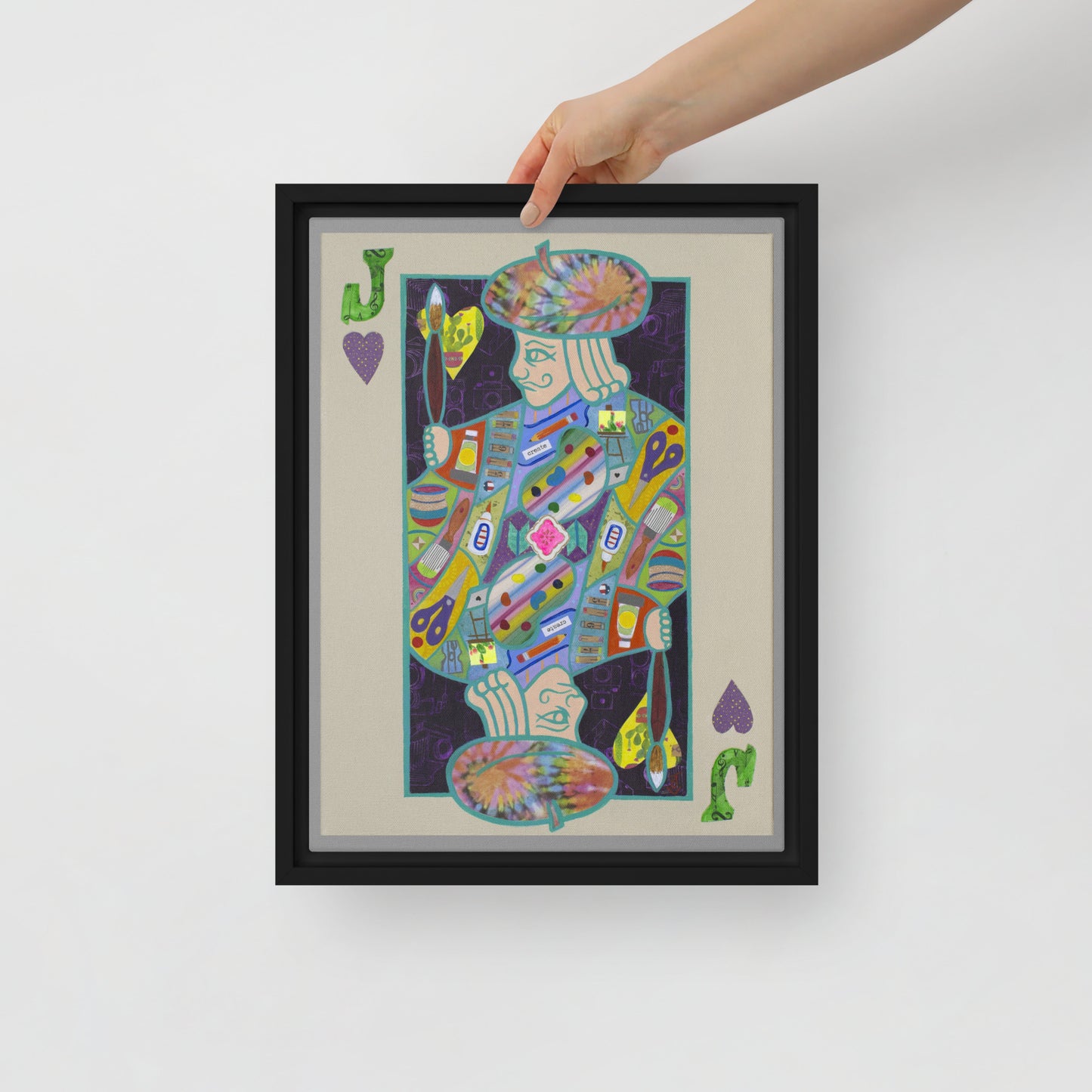 Jack of Hearts by Suzanne Villella | Framed canvas