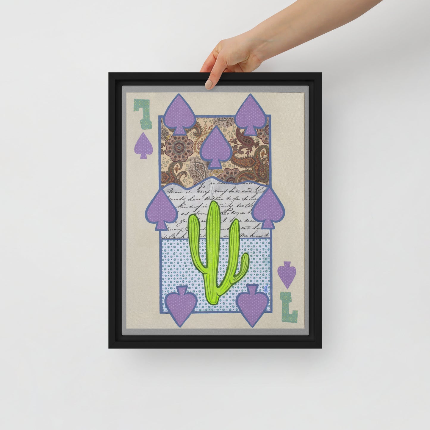 Seven of Spades by Suzanne Villella | Framed canvas