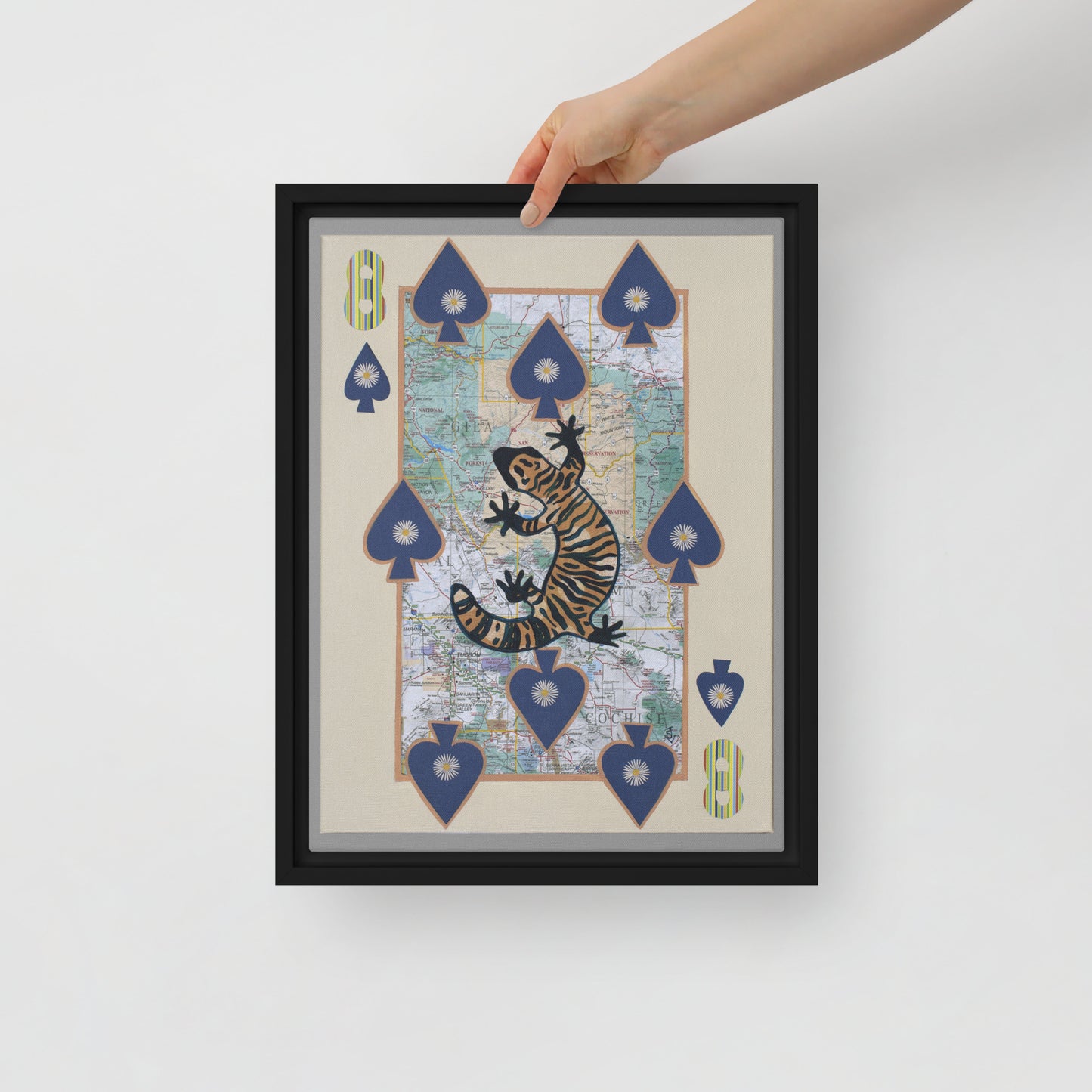 Eight of Spades by Suzanne Villella | Framed canvas