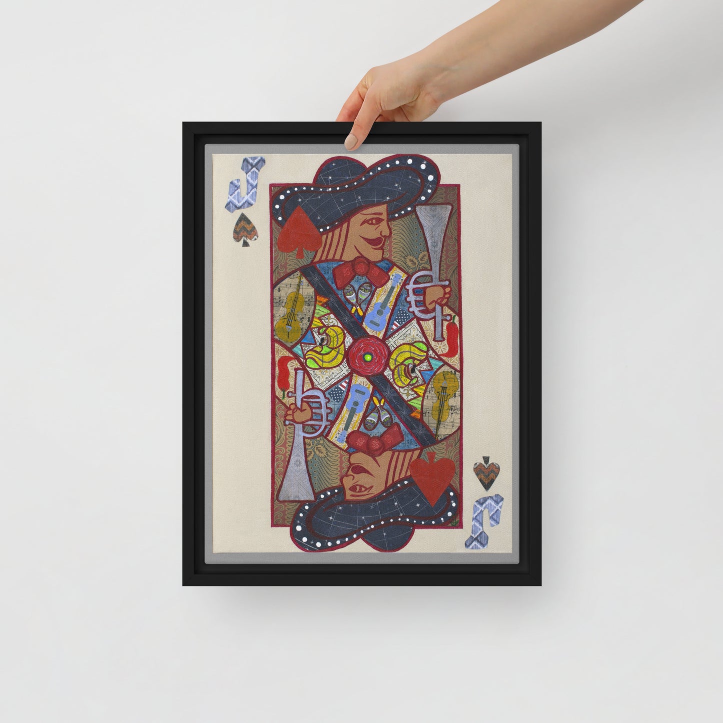 Jack of Spades by Suzanne Villella | Framed canvas