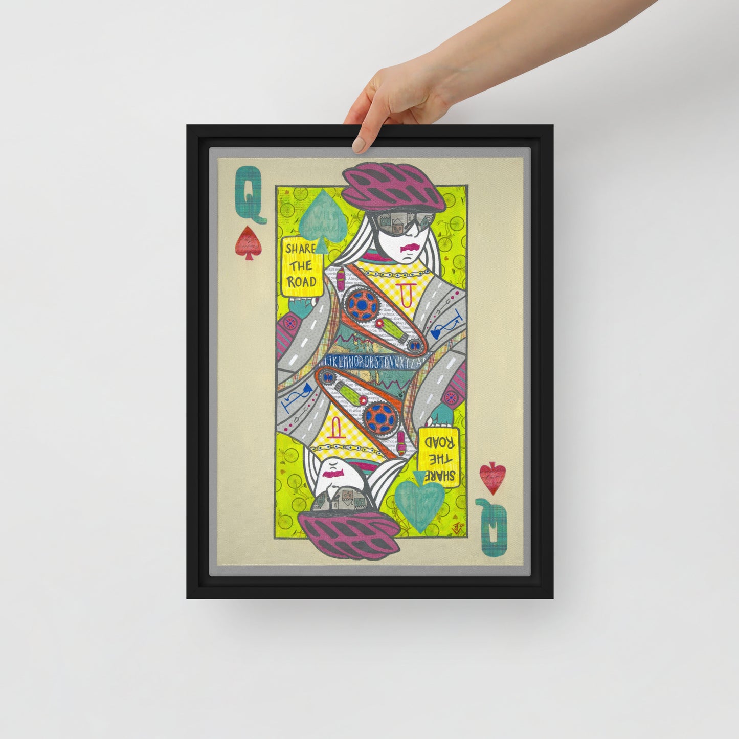 Queen of Spades by Suzanne Villella | Framed canvas