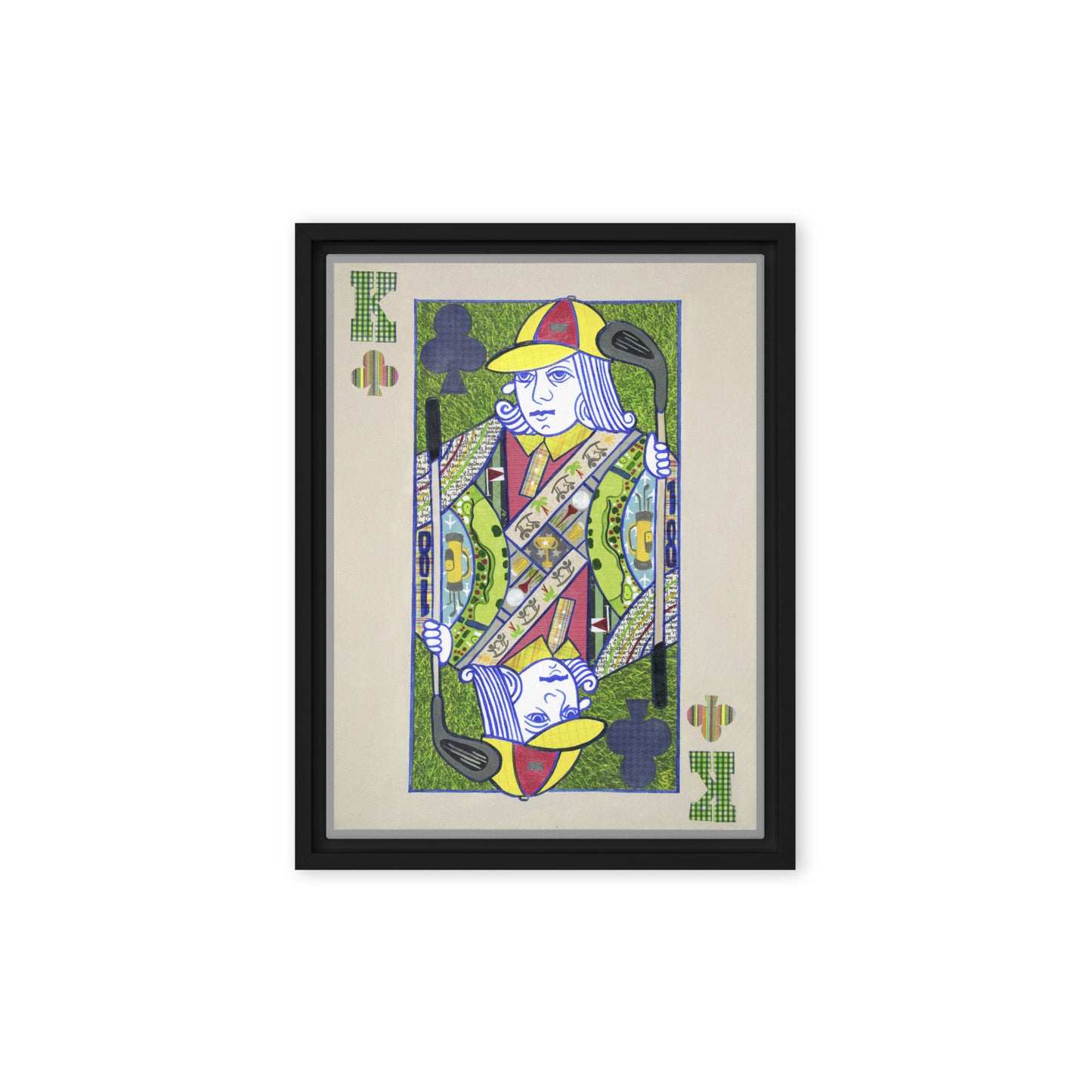 King of Clubs by Suzanne Villella | Framed canvas