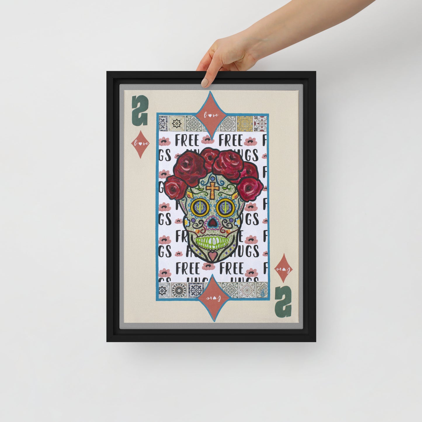 Two of Diamonds by Suzanne Villella | Framed canvas