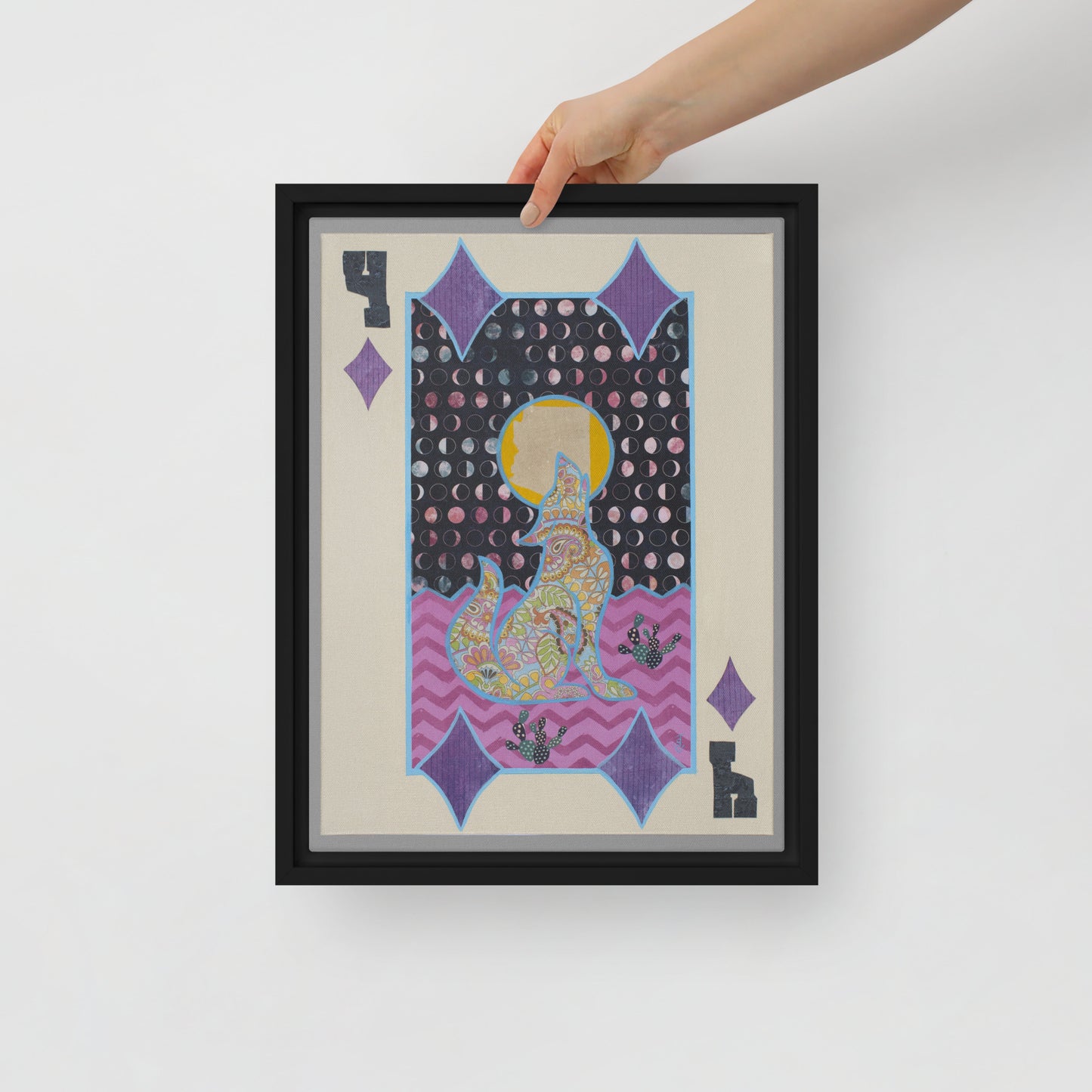 Four of Diamonds by Suzanne Villella | Framed canvas