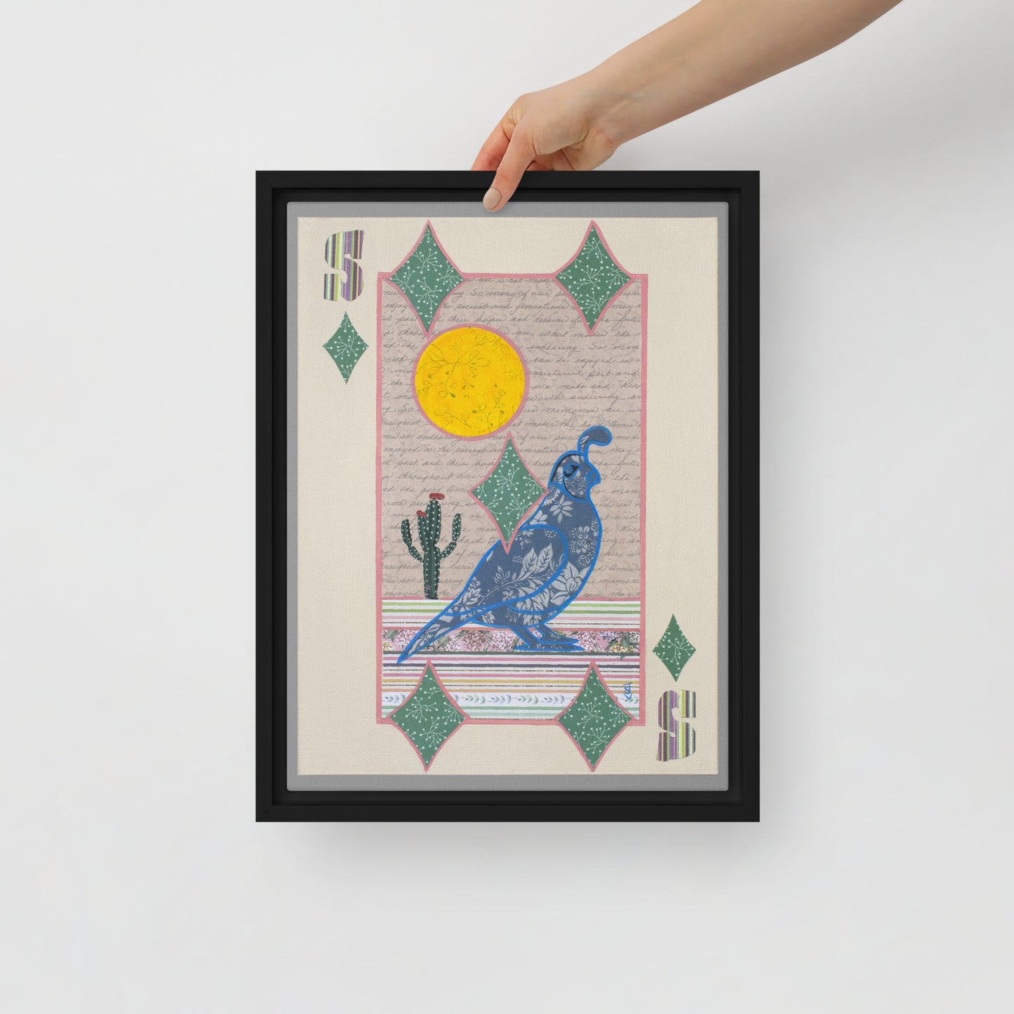 Five of Diamonds by Suzanne Villella | Framed canvas