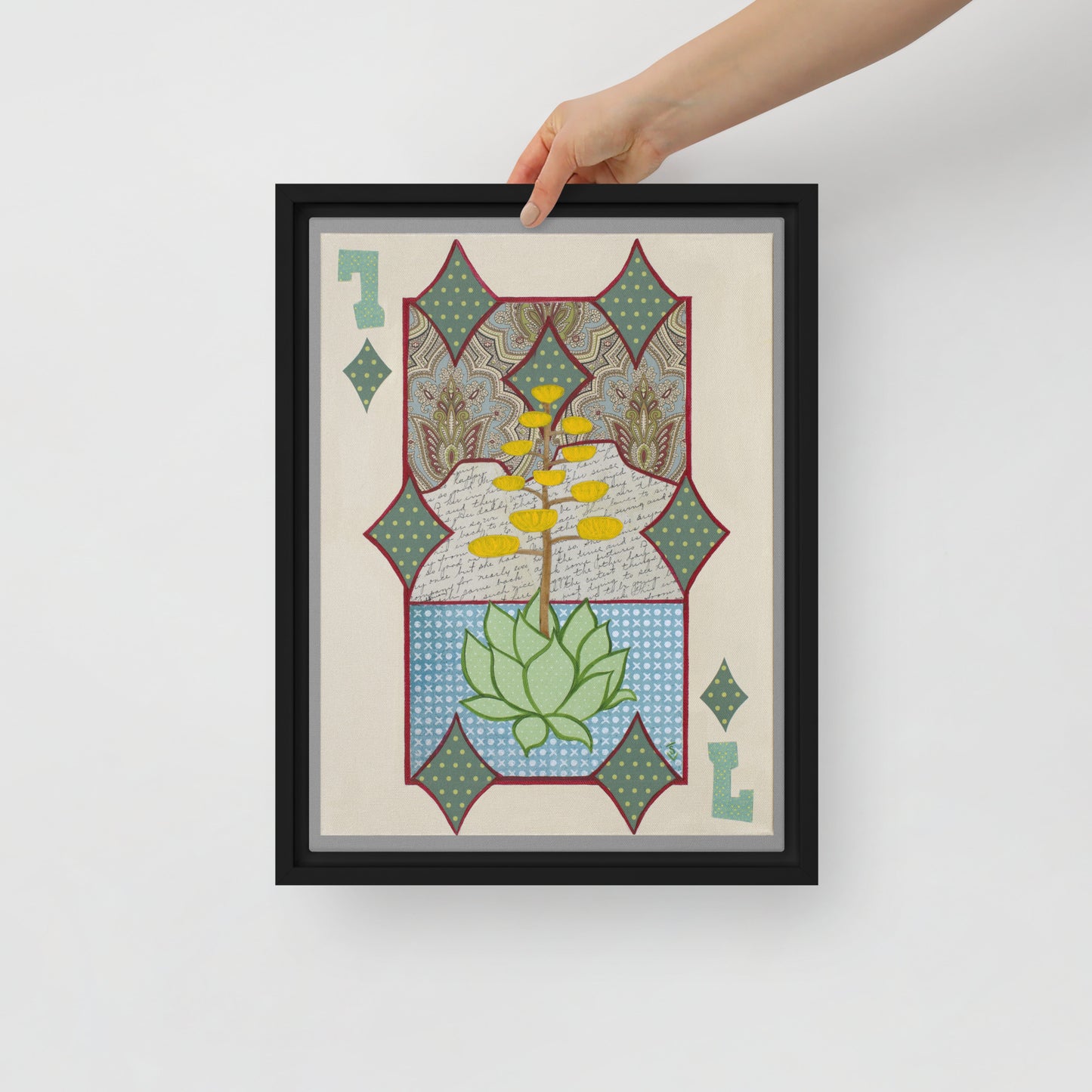 Seven of Diamonds by Suzanne Villella | Framed canvas