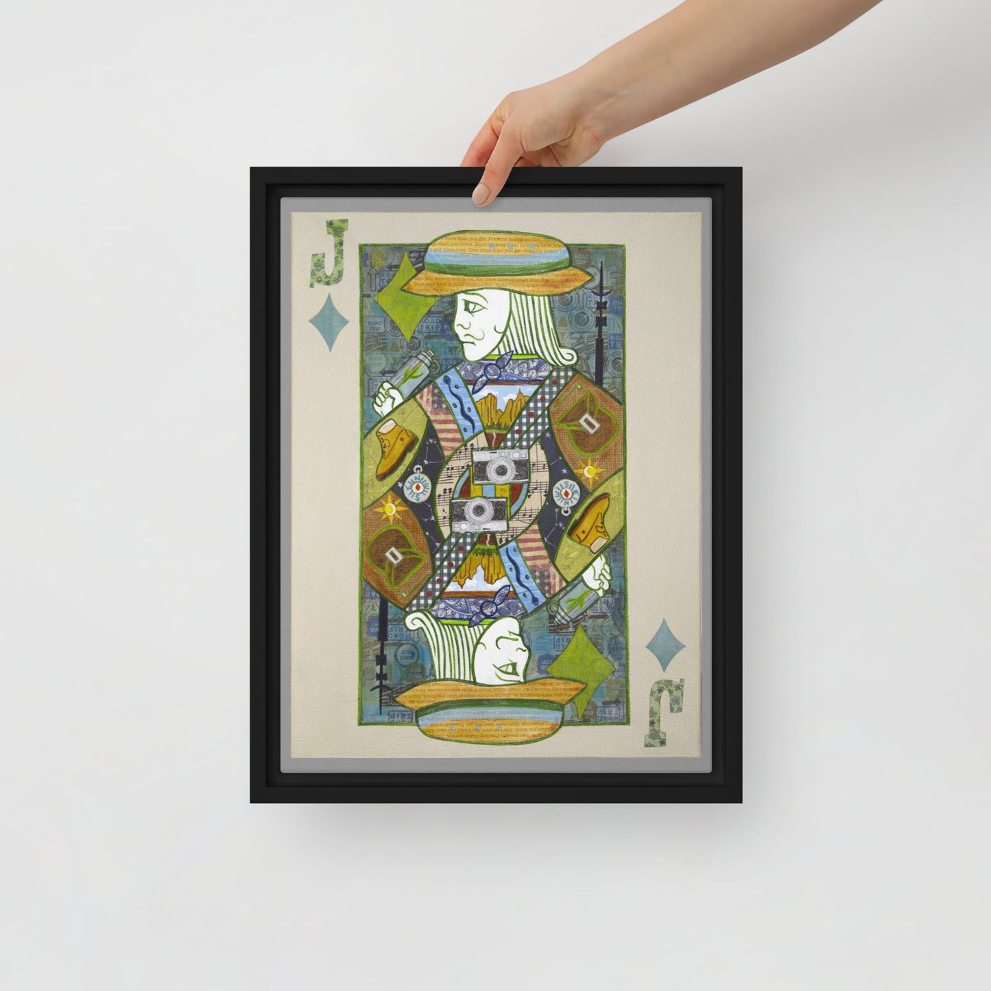 Jack of Diamonds by Suzanne Villella | Framed canvas